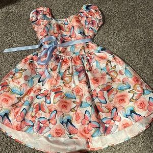 Butterfly floral dress size 4